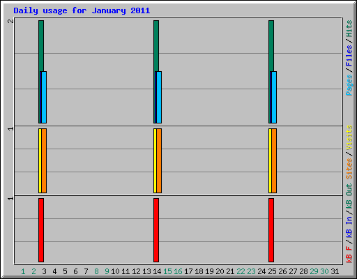Daily usage for January 2011