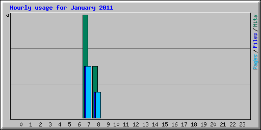 Hourly usage for January 2011