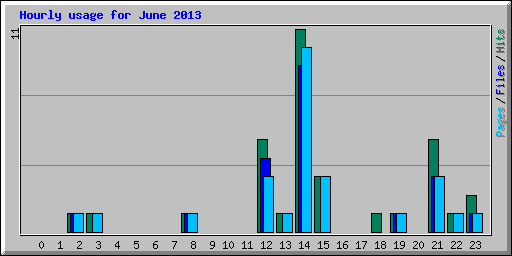 Hourly usage for June 2013