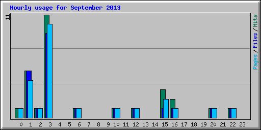 Hourly usage for September 2013