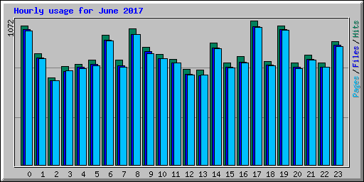 Hourly usage for June 2017