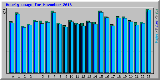 Hourly usage for November 2018