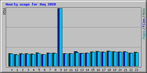 Hourly usage for May 2020