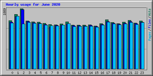 Hourly usage for June 2020