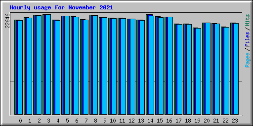 Hourly usage for November 2021