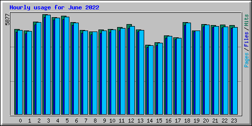 Hourly usage for June 2022